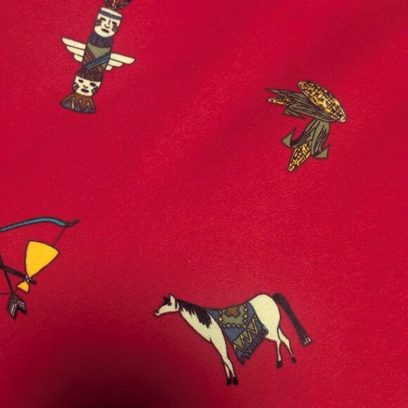 Vintage Native Inspired Sharon Young Dress Desert Western 80s Novelty Print Maxi - Picture 6 of 8